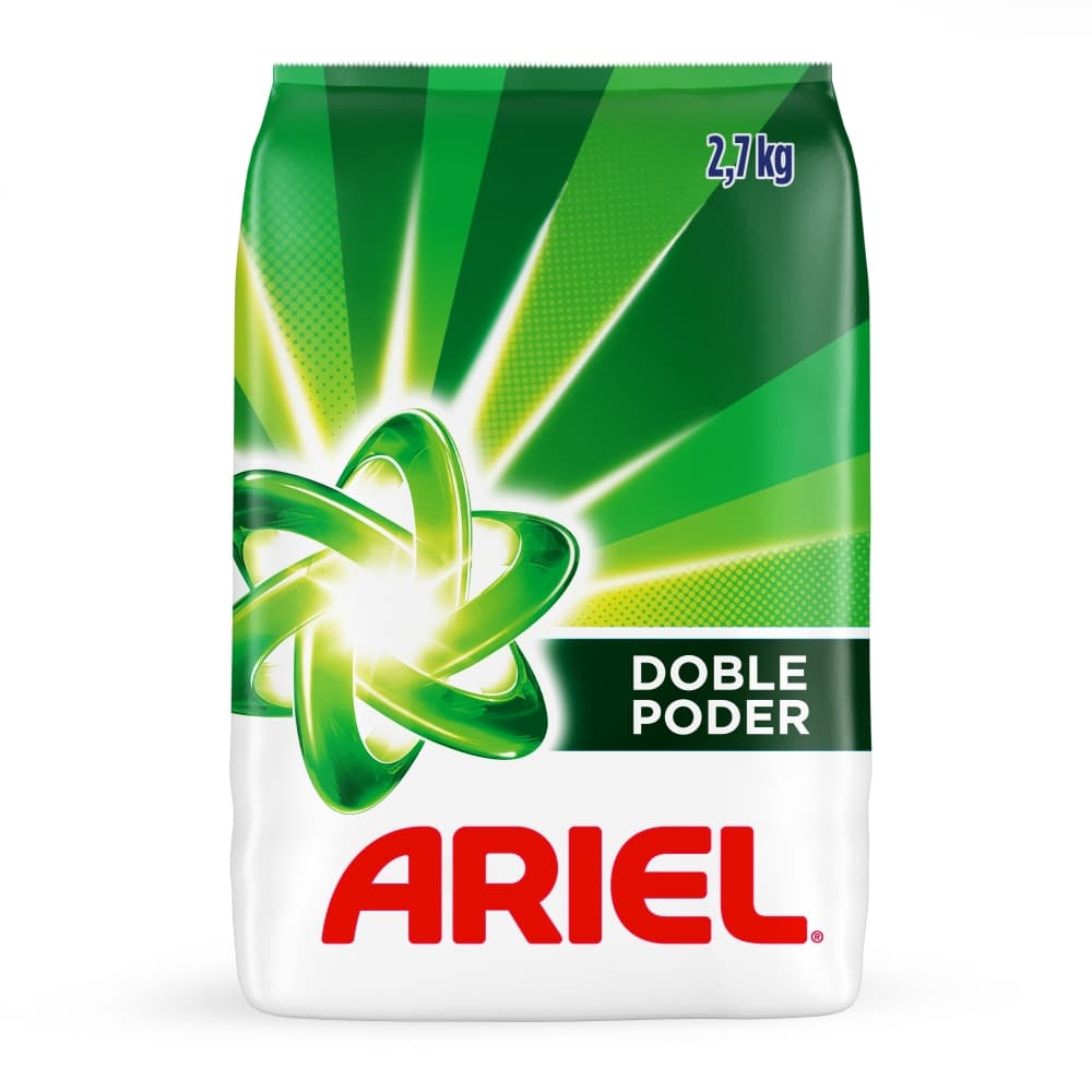 Ariel detergente polvo doble poder 2,7 kg